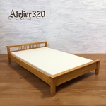19610415m様専用 ベッド  27cm(縦)  セミダブル ミニチュア家具 ドールハウス