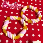 マシュマロブレスレット♡ラベンダー×イエロー×ピンク
