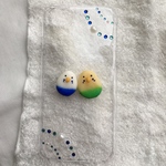 セキセイ インコ スマホケース クリア