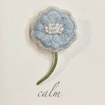 お花の刺繍ブローチ