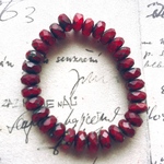 【1連30コセット】JIRI＊IVANA czechbeads#チェコビーズ tiny rondels5×3㎜ red