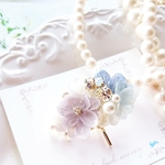 再々々々販 紫陽花のグラデーション*.∗̥⁺キラキラ ポニーフック
