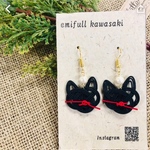 水引ピアス 水引細工 水引猫 水引イヤリング