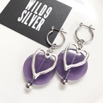 purple×heartチタンピアス