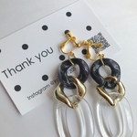 クリア3連チェーンピアス