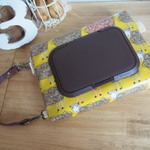 おしりふきポーチ＊大きいヒツジ×マスタード＊