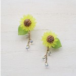 ひまわりのピアス（黄色）