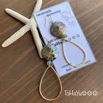 再販♡シェルフープピアス♡ネイビー