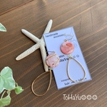 シェルフープピアス♡ピンク