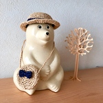 しろくまくん、夏のおめかし(navy)