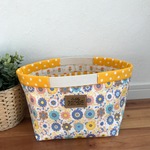 【I様オーダー品】マチ大きめのバッグインバッグ～お花のボタン～