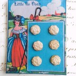 ■英国■6個入■12mm■ビンテージボタン (糸ボタン)　 [613-9] 限定！