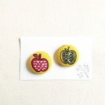 ★くるみボタンブローチ★