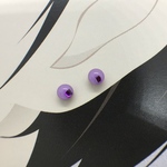 【3091】薄紫紫石　小さいステンレスピアス 