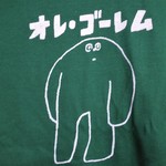 ゴーレム　オリーブグリーン　Sサイズ　Tシャツ　キャラクター　イラスト　シルクスクリーン