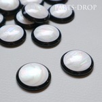 (( 12pcs )) 20mm  モノトーン ラウンドカボション〔CA-034B〕