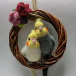 オカメインコペアの少し小さなリース♪