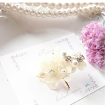 再々々販 *.∗̥⁺オフホワイト×紫陽花キラキラポニーフック
