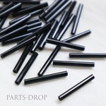 ( 50pcs ) 25×3mm ガラス ロング竹ビーズ 〔BE-019B〕