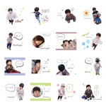 brown LINEスタンプ 16個