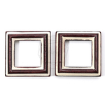 BSC-614-G【2個入り】スクエアウッドビーズ,Square Wooden Beads /30mm x 30mm