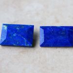 天然石＊ラピスラズリ　高品質　バゲット＊ルース　2個