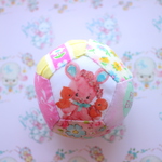 hana*ハンドメイド★パッチワークコットンボール6.5cmサイズ♪ピンクうさぎちゃん