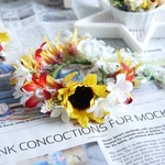 ひまわりの花冠　うさぎ花冠 　Ｍサイズ　 ペット用