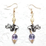 逢瀬金魚ピアス(黒系)→イヤリング変更