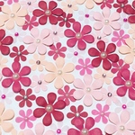 フラワーフレーク❁︎100枚❁︎エンボス加工 ピンク