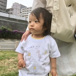 無の鳥ハシビロコウのキッズTシャツ