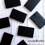 wood parts  rectangular black ▪️8pcs▪️