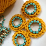 knitring （マスタード/ターコイズ）4個セット