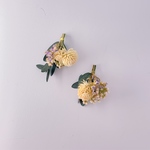 ドライフラワー🌼耳飾りピアスイヤリング🌼ユーカリスターチス