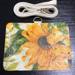 受注作成 送料無料 向日葵パスケース ひまわり社員証 花柄IDネームホルダー カードケース