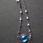 ブルーグリーンドラゴンズブレス　スターモチーフブレスレット　ステンレス製