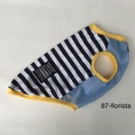 サマーネイビーボーダー S×Y クール タンクトップ ネイビーボーダー☆サックス☆イエローリブ ビーグル 犬 服 中型犬