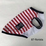 サマーレッドボーダー H×Nクール タンクトップ レッドボーダー☆ホワイト☆ネイビーリブ ビーグル 犬 服 中型犬