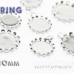 カン付【10mm8個】ベイビーフット*セッティング皿《BF-R02》銀色