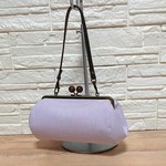 がまぐちのドラム型バッグ【ラベンダー】