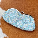 リバティ  セランダインのがまぐち眼鏡ケース / グリーン