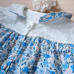 オーダーp様☆青色小花のブラウス