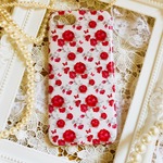 iPhone アイフォンカバー 薔薇と蝶 スマホケース 和風 ハードカバー アンティーク調 ローズ バラ kawaii 