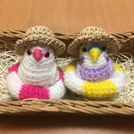 aya227さま♡専用☆インコちゃん用♡麦わら帽子&浮き輪セット