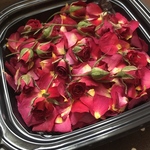 超ミニミニ！極小ミニバラ15輪&薔薇色ふわふわ花びら1gセット★ドライフラワー花材