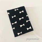 ブックカバー(文庫用)シンプルリボン 黒