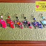 扇のピアス（片耳用）（イヤリング変更OK）【受注生産】