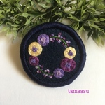 お花の刺繍ブローチ✴︎554