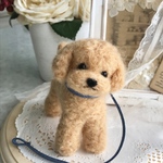 羊毛フェルトのもこもこお散歩プードルちゃん ブライスアウトフィット