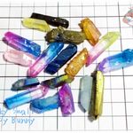 ✅ オーラ水晶 チタニウムコーティング AB氷柱 バラエティアソートMixセット No.3311